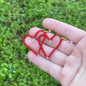 ✨Handmade heart shaped earrings ✨
